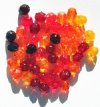 50 6mm Faceted Transparent Red Bead Mix